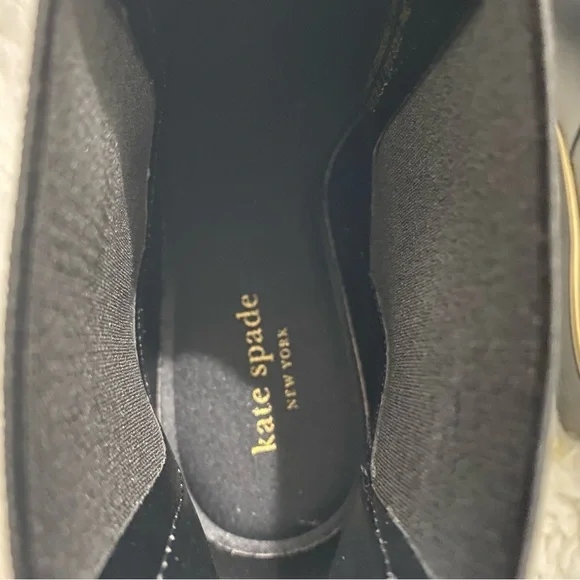 Kate Spade NY Chelsea Black Ankle Rain Rubber Boots w/ Bow NWOB Size 7 & Size 8 - Picture 6 of 7